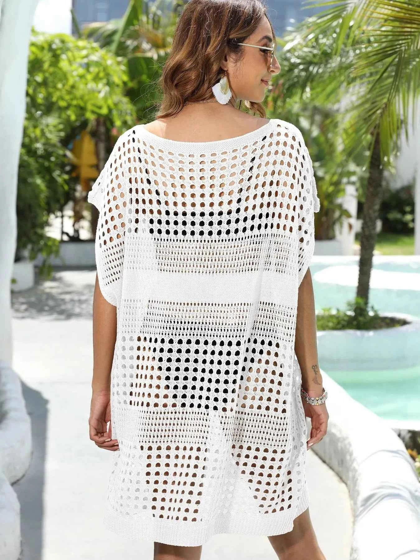 Robe cache-maillot en crochet tricoté