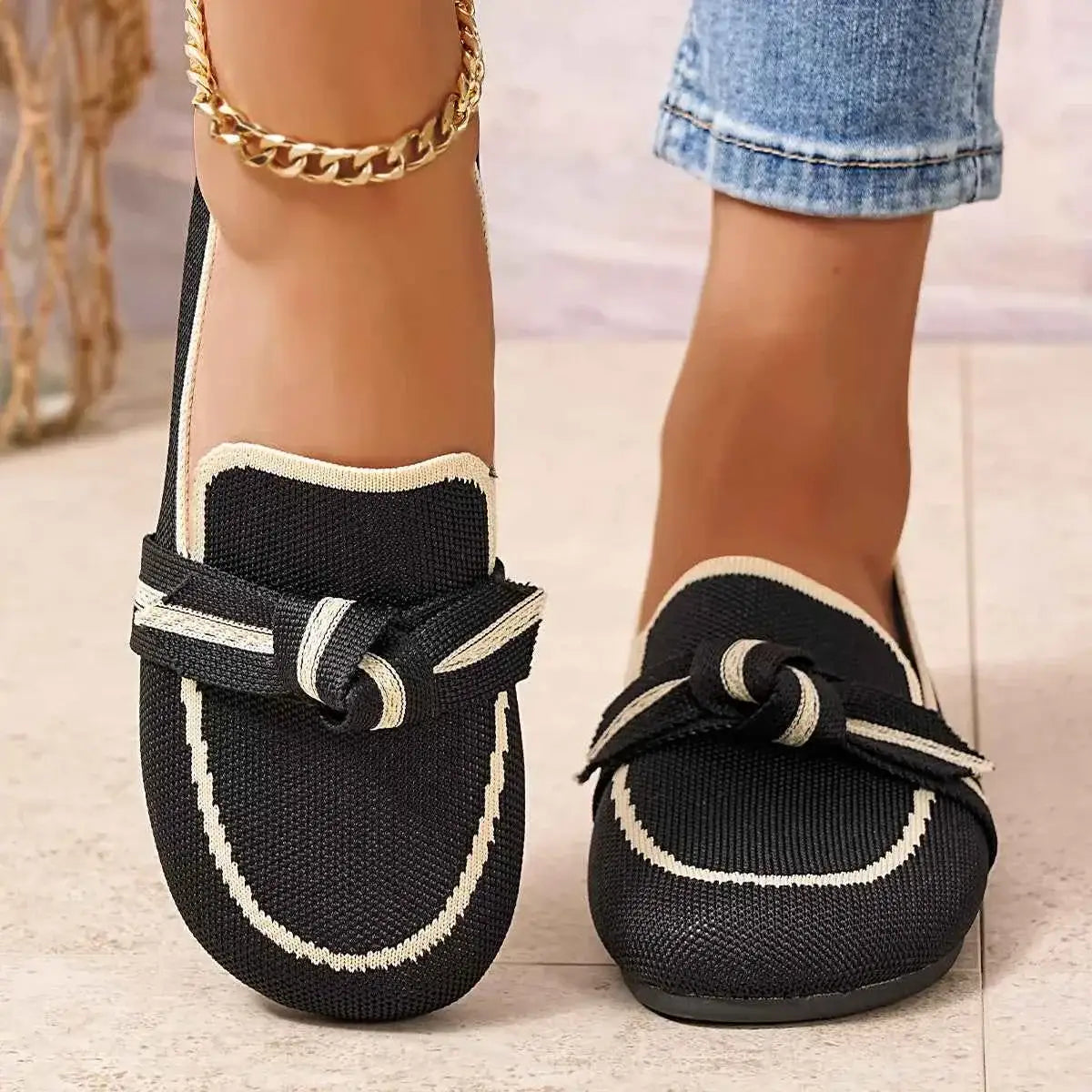 Slip-ons en maille respirante