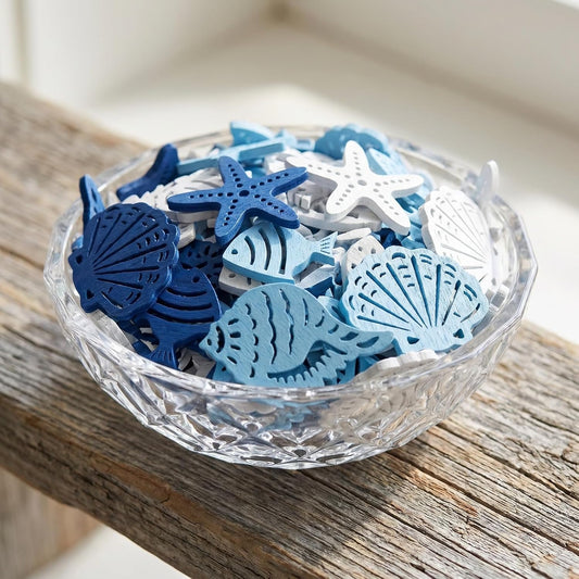 Décorations de bois marins — 100 pièces