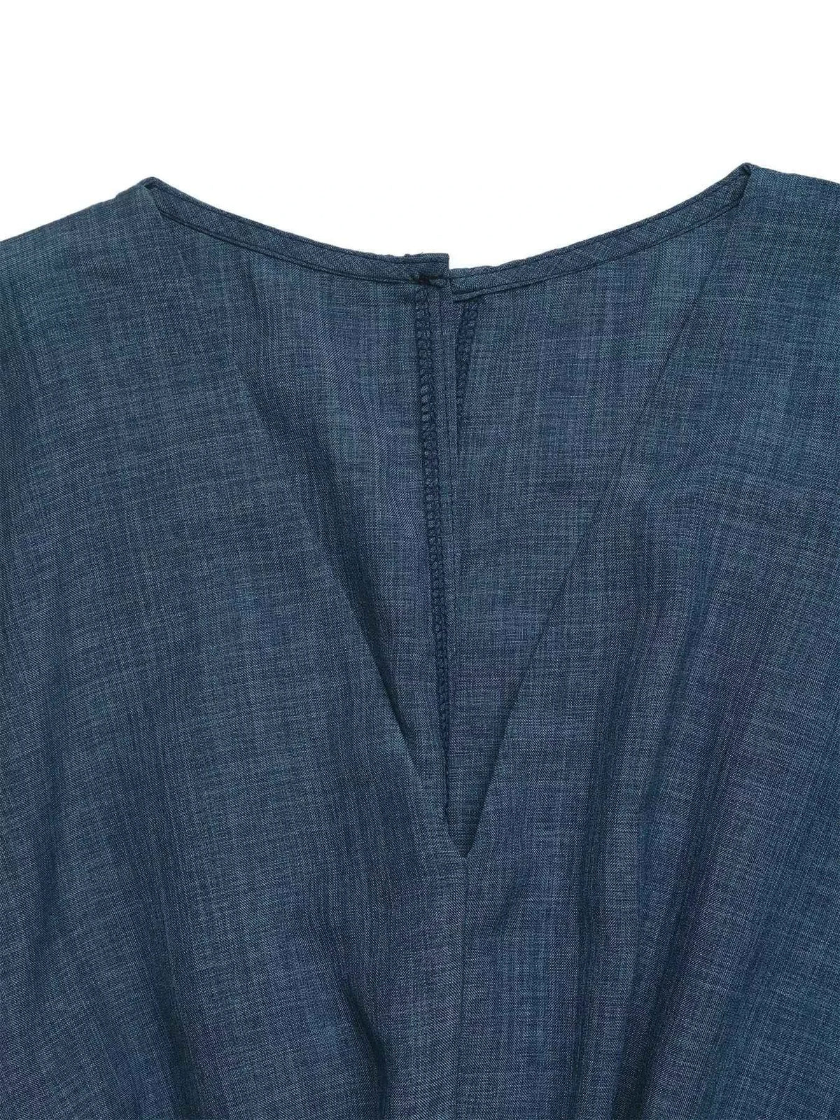 Combishort décontracté col V à taille élastique