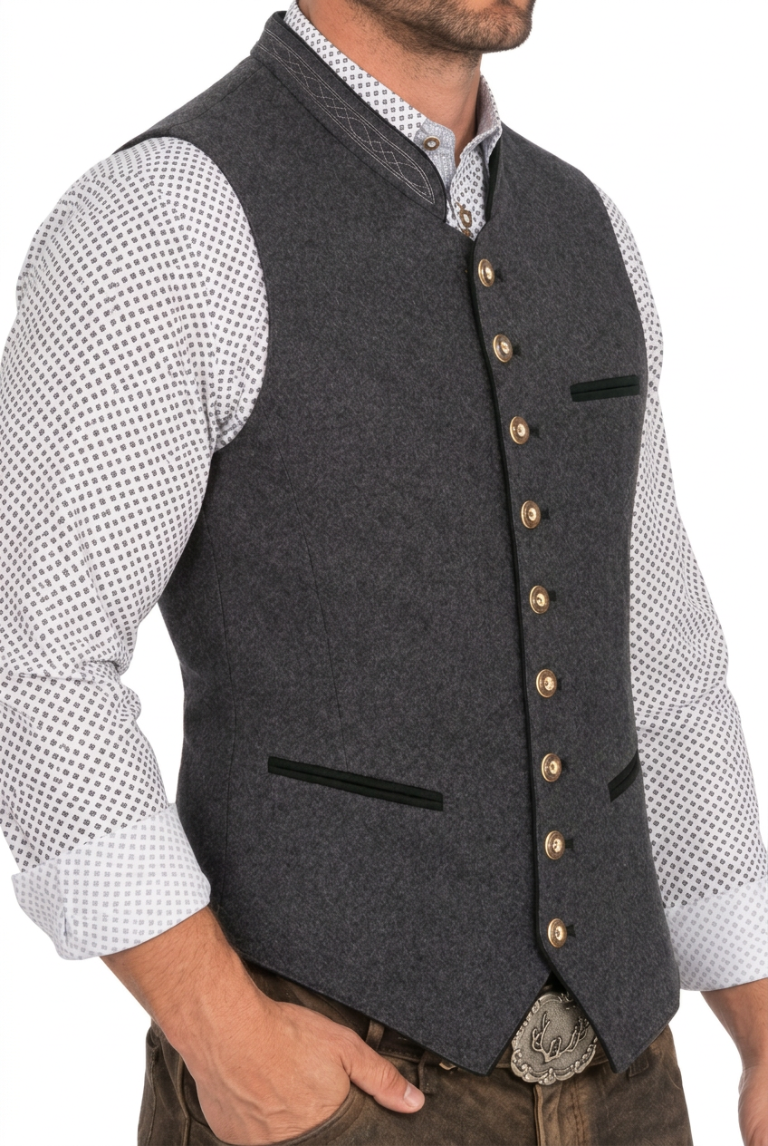 Restauration du gilet gris porté de trois quarts