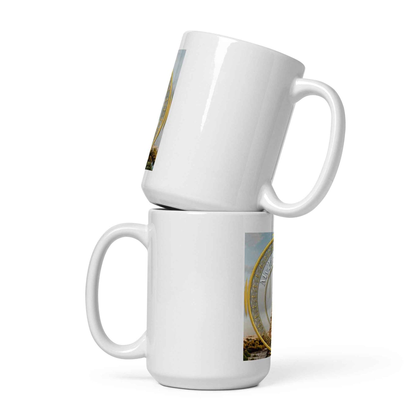 Mug blanc brillant - MyParisMonaco