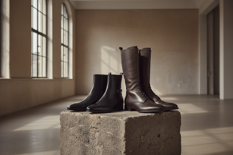 Bottes homme en cuir