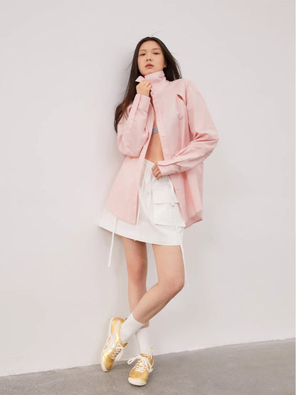 Chemise longue déstructurée en coton peigné MyParisMonaco