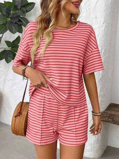 Ensemble top rayé et short