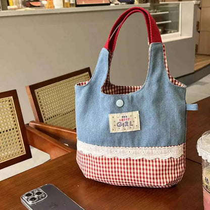 Petit sac à main en toile imprimée