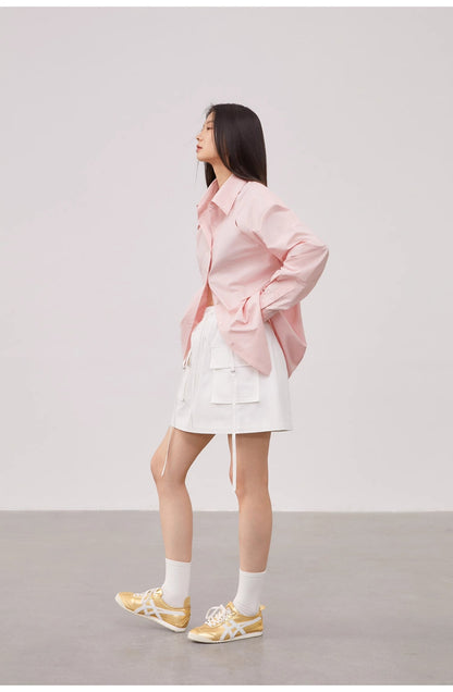 Chemise longue déstructurée en coton peigné MyParisMonaco