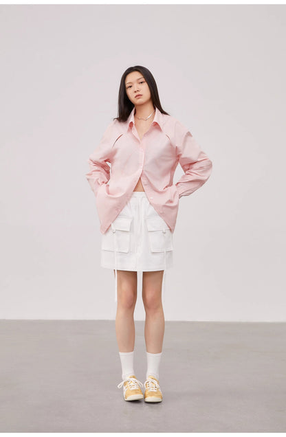 Chemise longue déstructurée en coton peigné MyParisMonaco