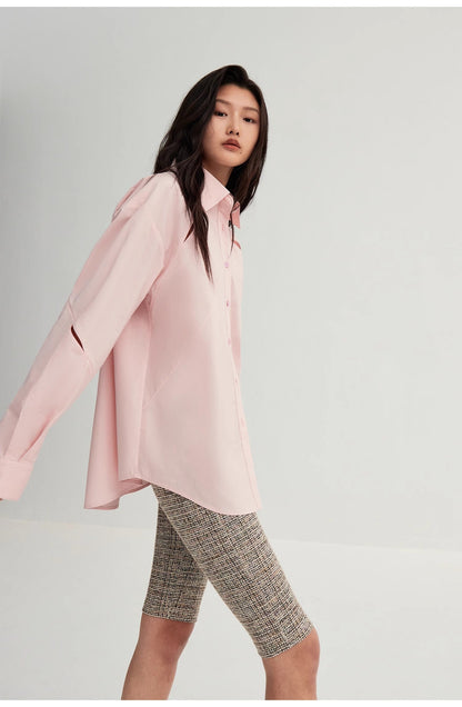 Chemise longue déstructurée en coton peigné MyParisMonaco