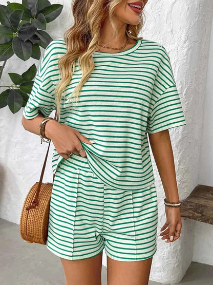 Ensemble top rayé et short