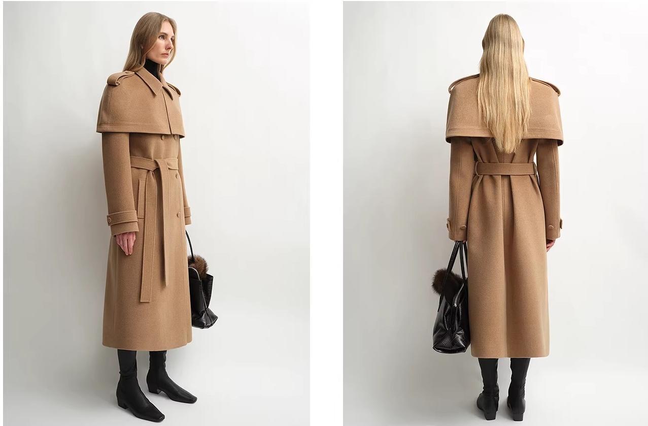 Manteau en laine d'alpaga avec cape amovible MyParisMonaco