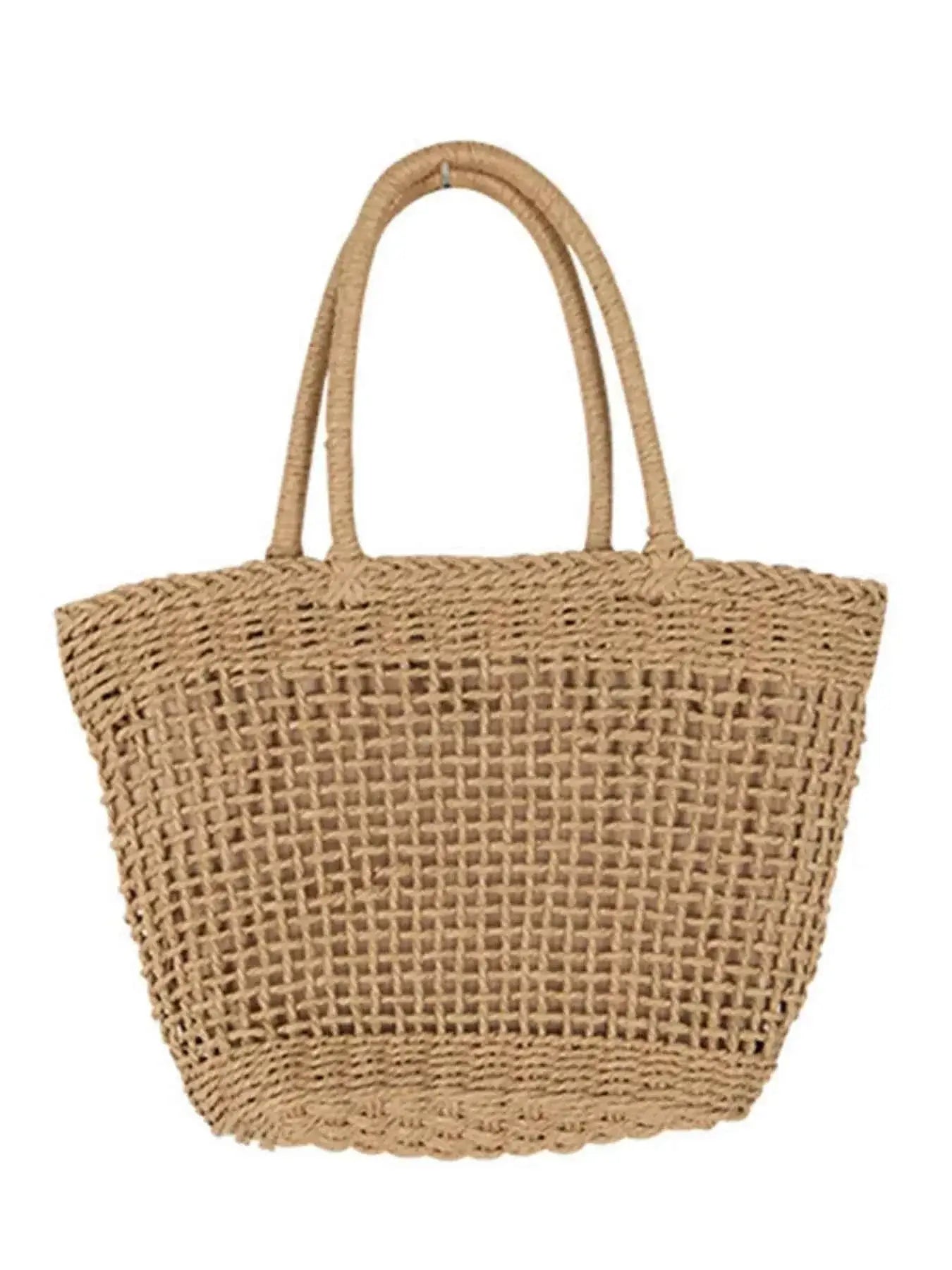 Grand sac en paille tressée