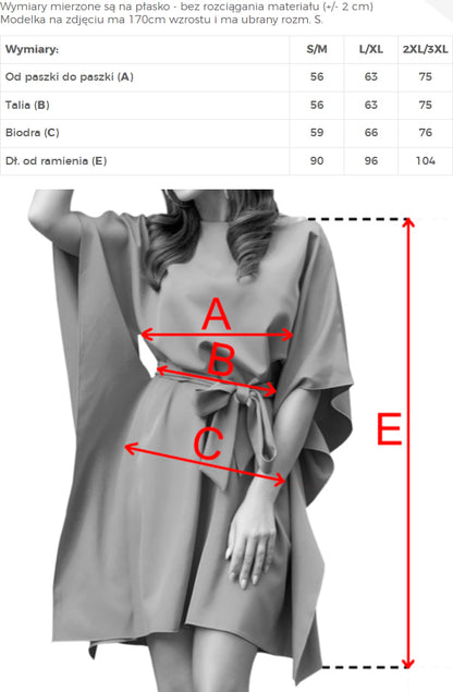 Robe papillon avec ceinture coloris miel — modèle Sofia