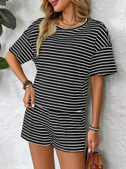 Ensemble top rayé et short