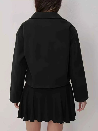 Veste courte zippée à poches