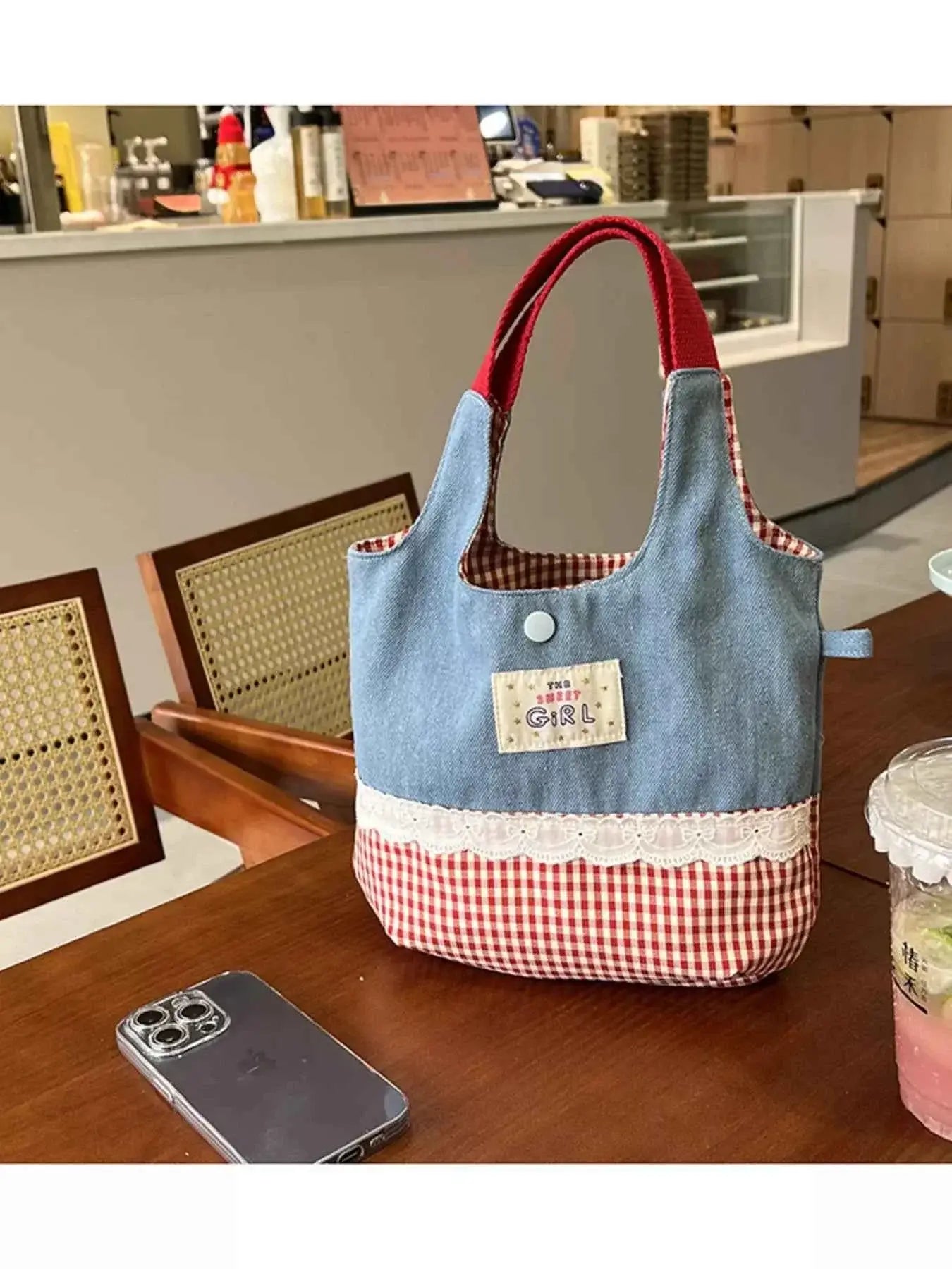 Petit sac à main en toile imprimée