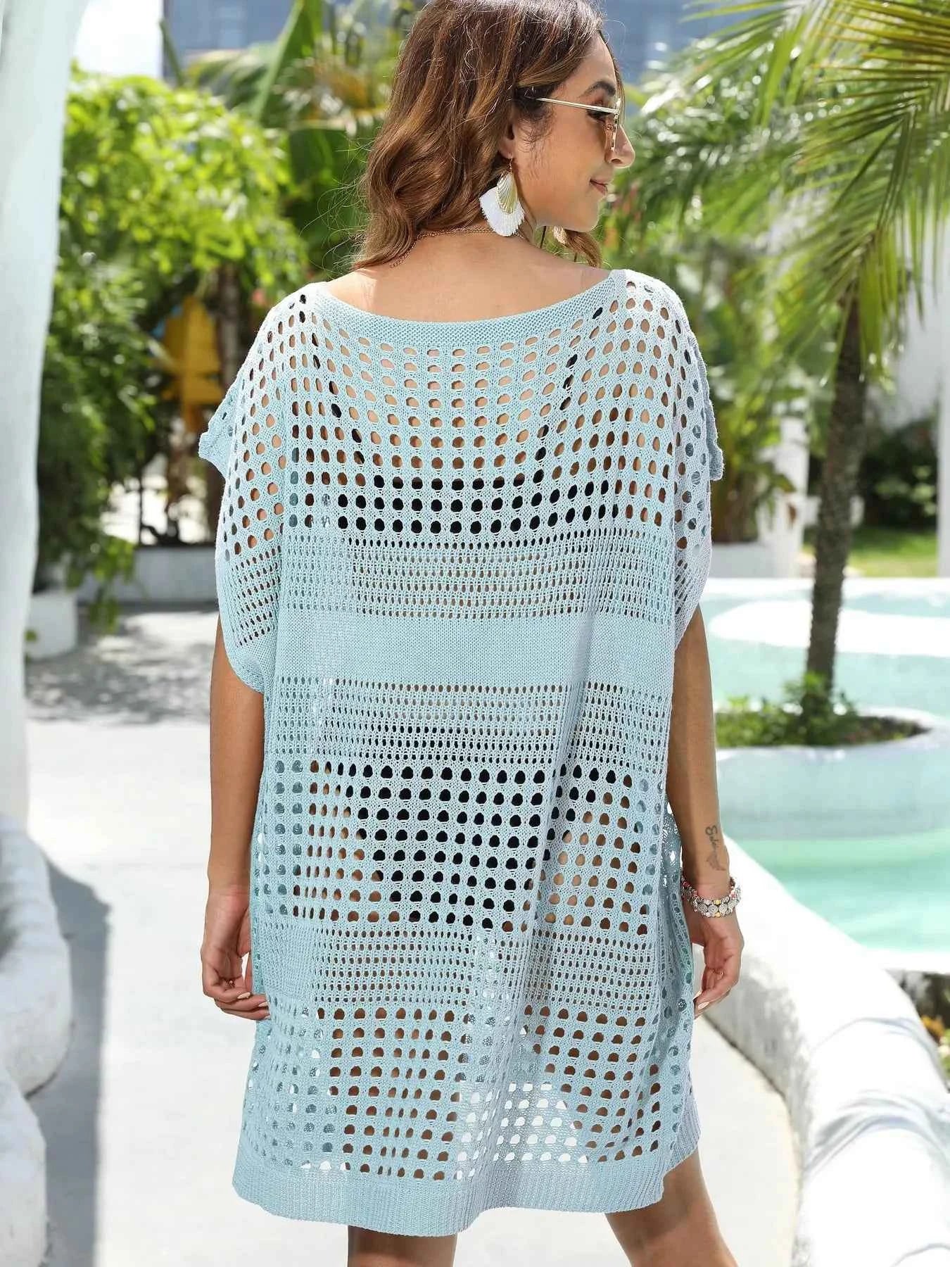 Robe cache-maillot en crochet tricoté
