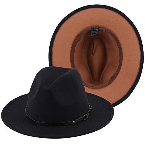 Chapeau fedora bicolore noir chic MyParisMonaco