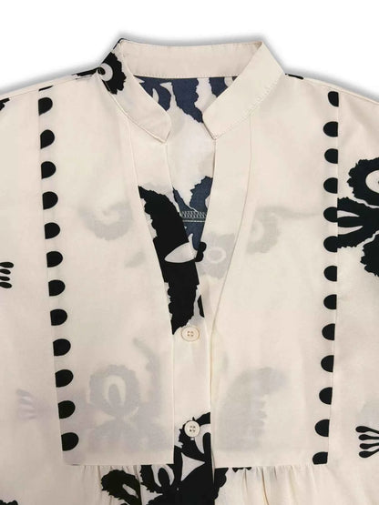 Robe midi bohème à imprimé et volants étagés