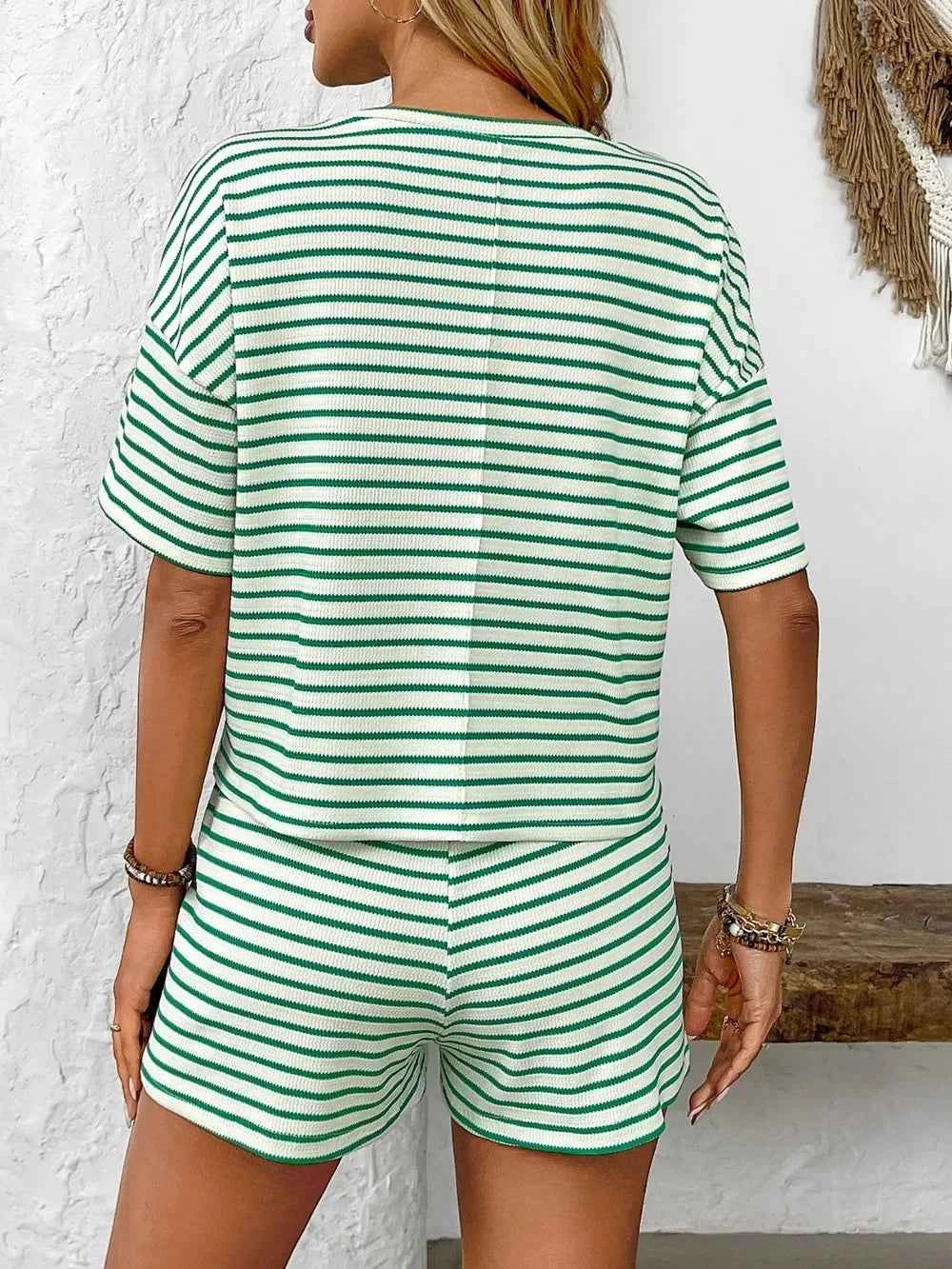 Ensemble top rayé et short