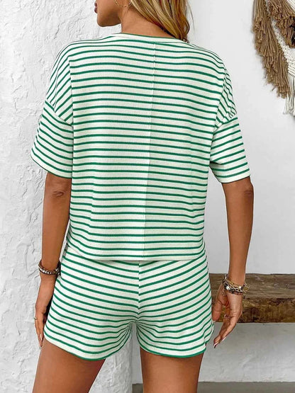 Ensemble top rayé et short