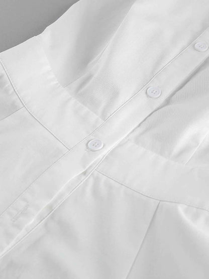 Robe maxi dos nu sans manches avec fermeture boutonnée