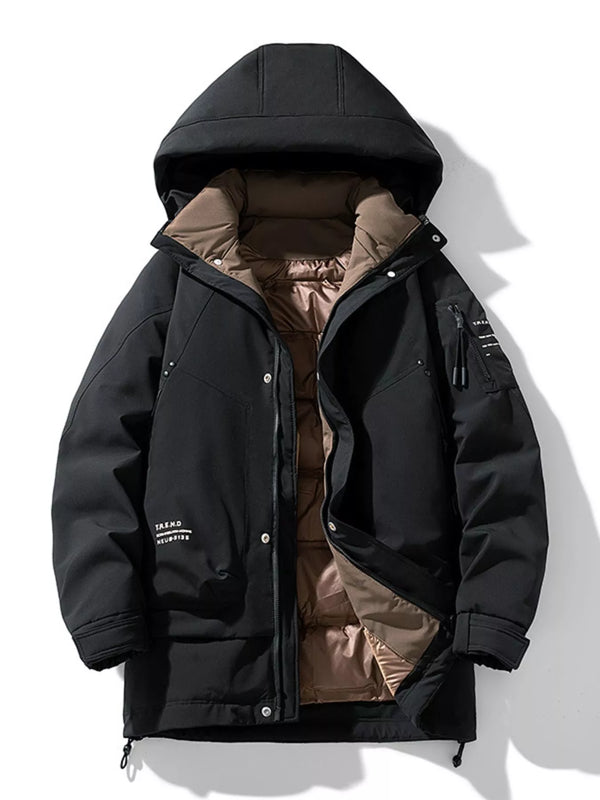 Doudoune à capuche style urbain grande taille