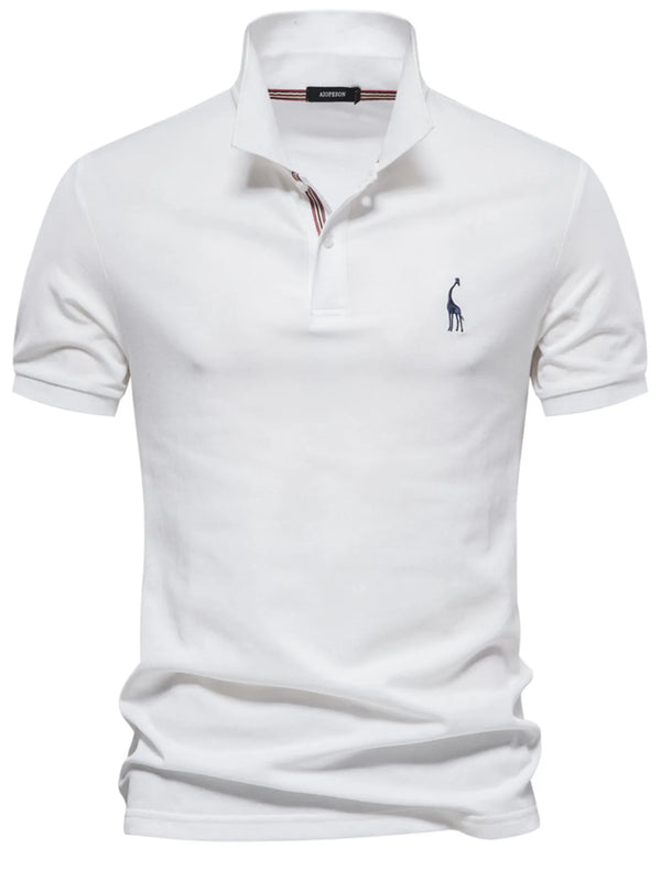 Polo manches courtes détail boutonné