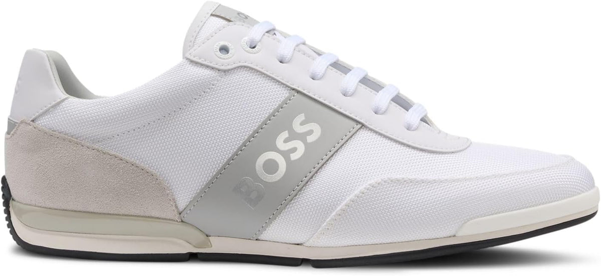 Basket BOSS Saturn Lowp homme cuir — blanc