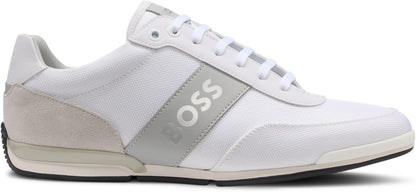 Basket BOSS Saturn Lowp homme cuir — blanc