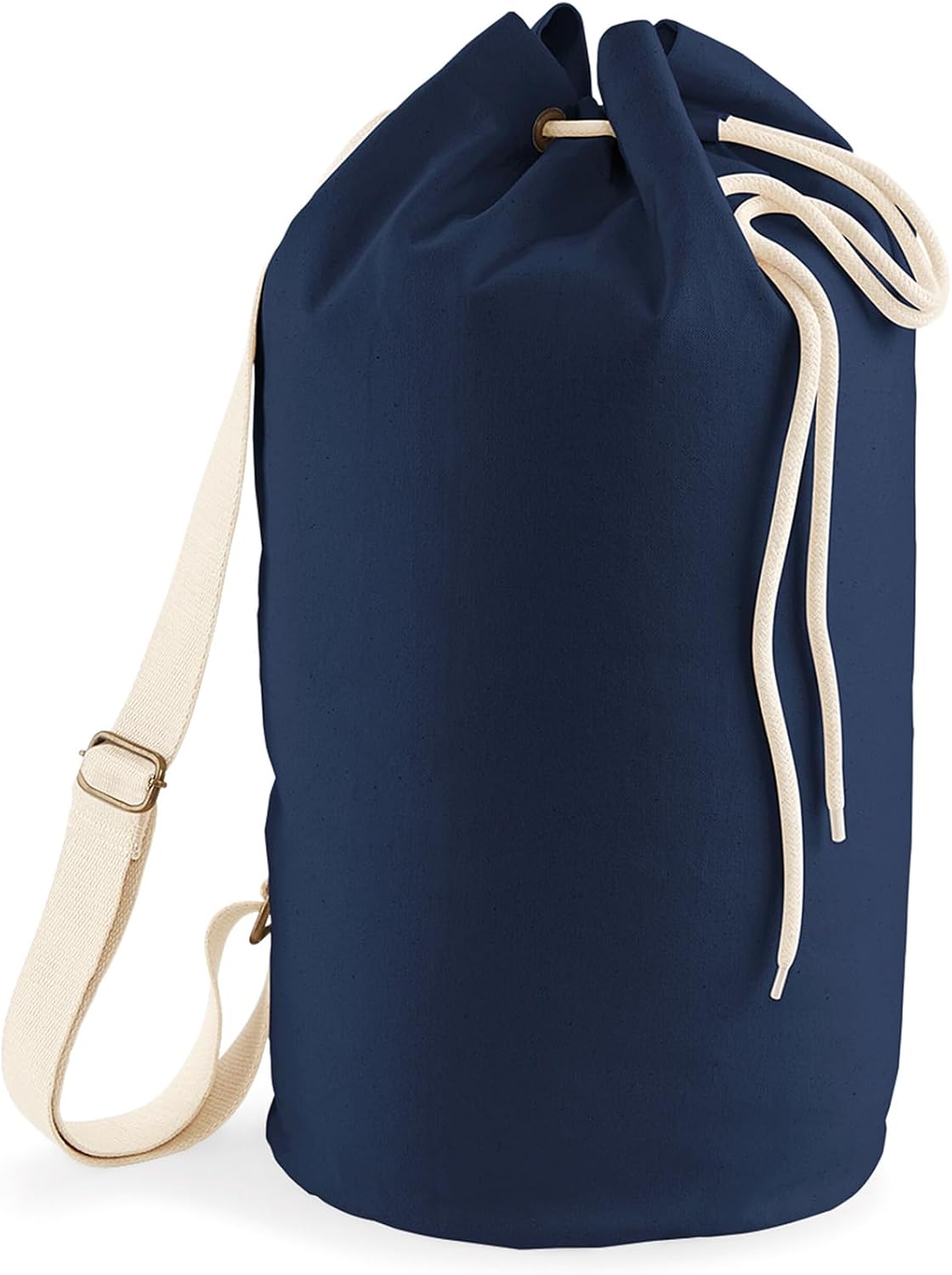 Sac à cordon en toile de coton biologique Westford Mill, 20 L — bleu marine