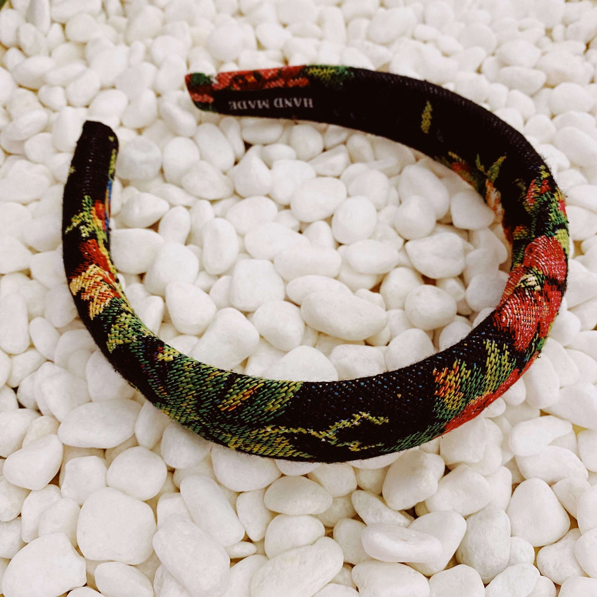 Bandeau floral vintage tapisserie