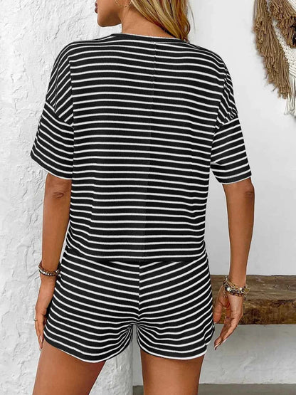 Ensemble top rayé et short