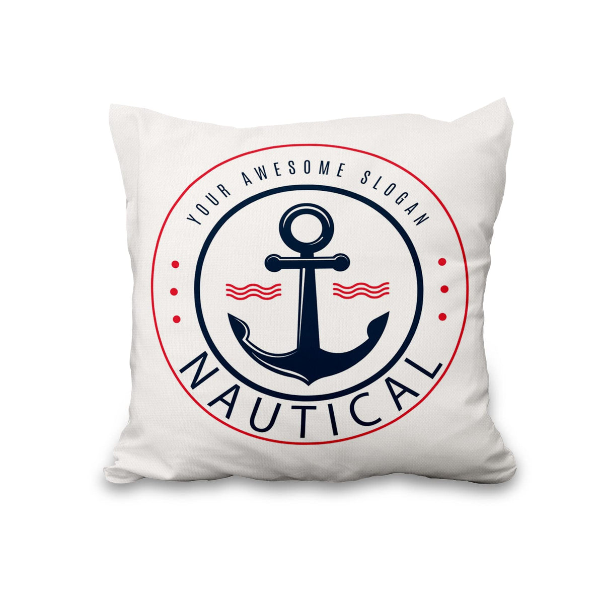 Lot de quatre housses de coussin nautiques effet lin