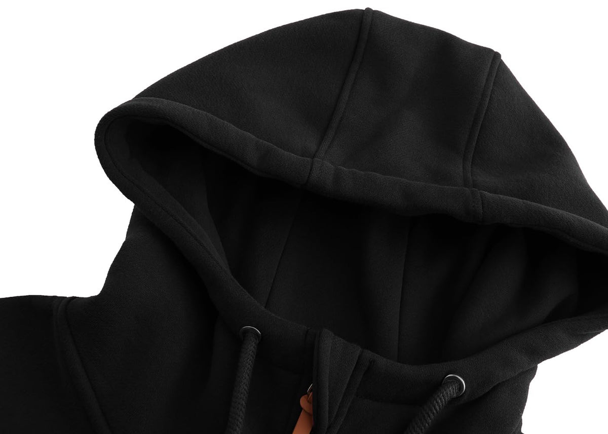 Sweat zippé à capuche TrendiMax femme, intérieur polaire col montant — 6 coloris
