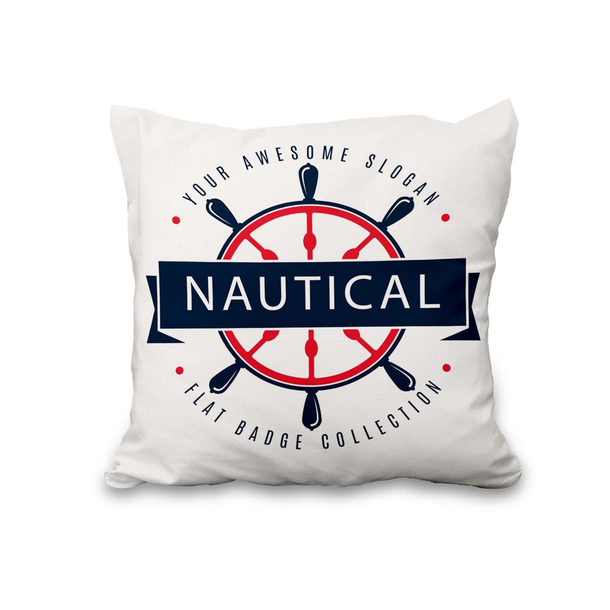 Lot de quatre housses de coussin nautiques effet lin
