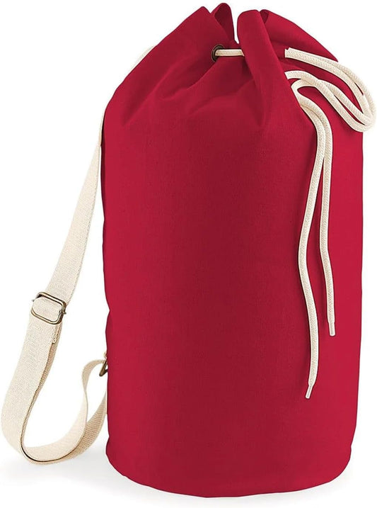 Sac à cordon en toile de coton biologique Westford Mill, 20 L — bleu marine