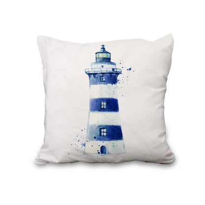 Lot de quatre housses de coussin nautiques effet lin