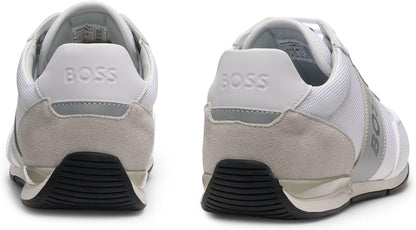 Basket BOSS Saturn Lowp homme cuir — blanc