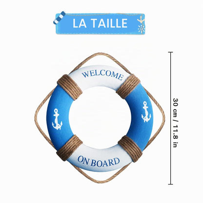 Bouée décorative murale, style méditerranéen — 30 cm