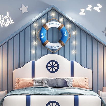 Bouée décorative murale, style méditerranéen — 30 cm