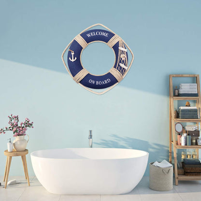 Bouée décorative murale, style méditerranéen — 30 cm