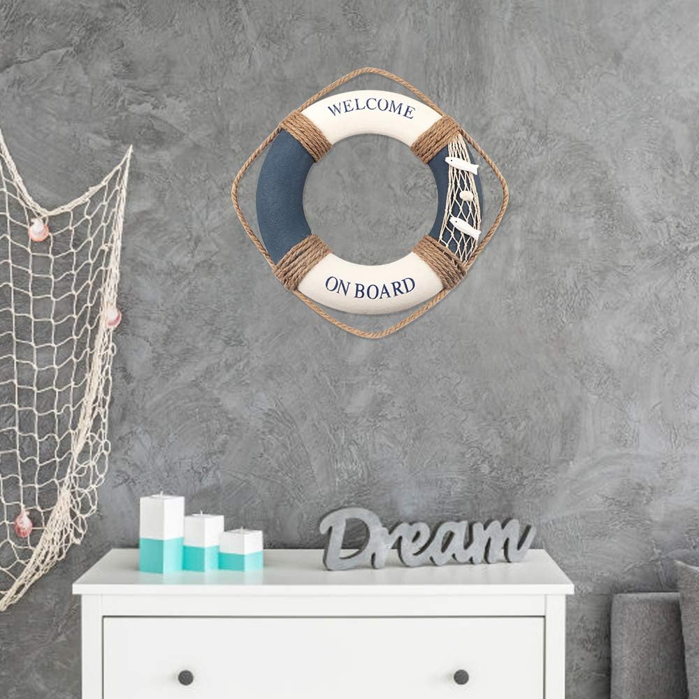 Bouée décorative murale, style méditerranéen — 30 cm
