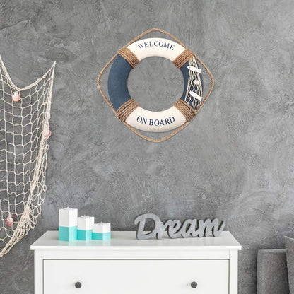 Bouée décorative murale, style méditerranéen — 30 cm
