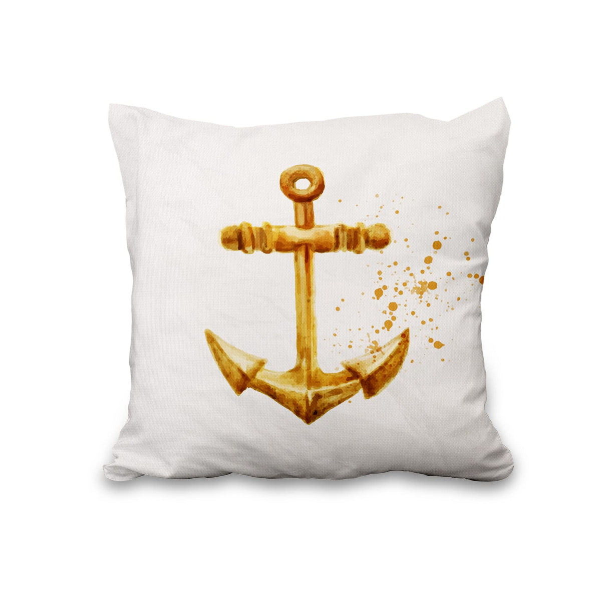 Lot de quatre housses de coussin nautiques effet lin