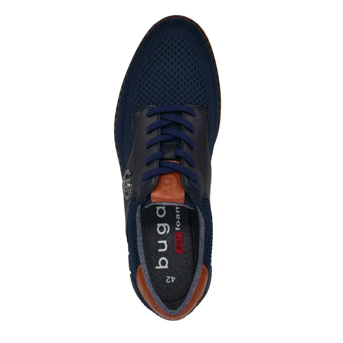 Basket Bugatti homme textile respirant — bleu foncé