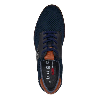 Basket Bugatti homme textile respirant — bleu foncé
