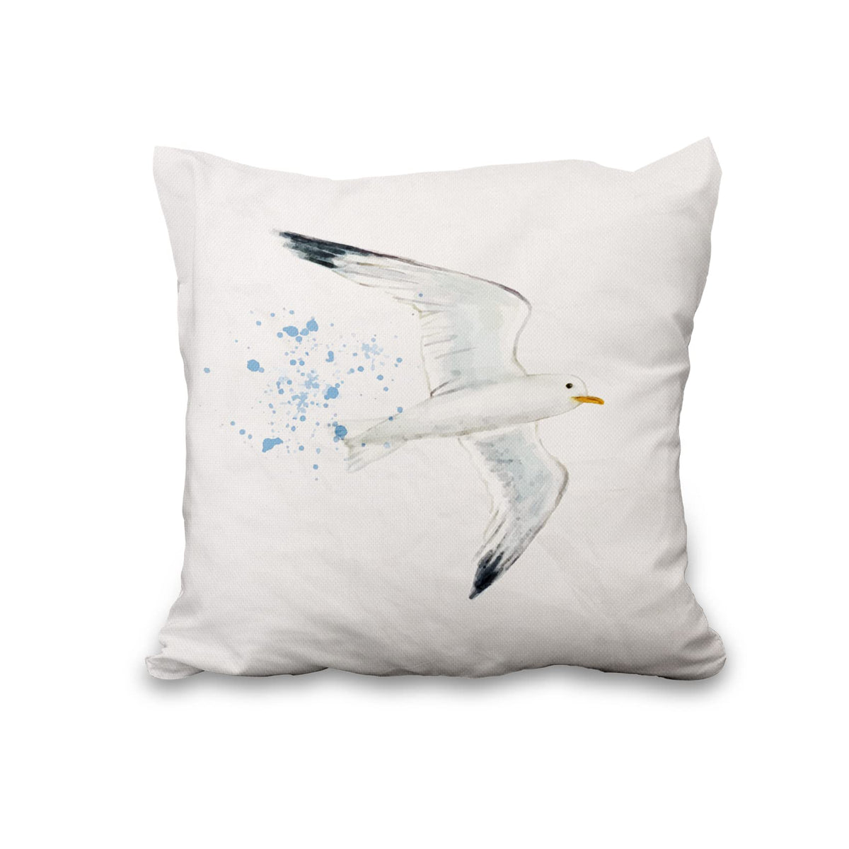 Lot de quatre housses de coussin nautiques effet lin