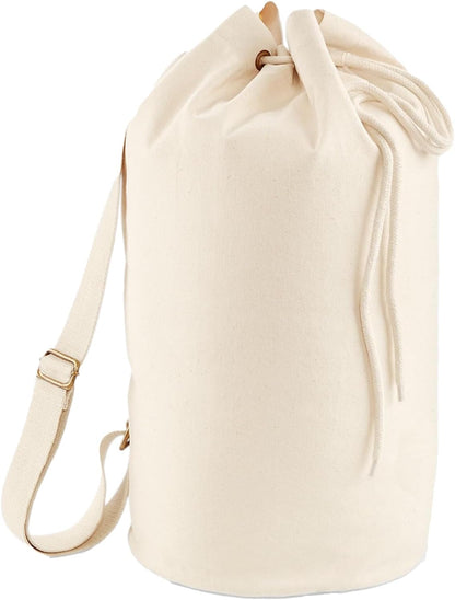 Sac à cordon en toile de coton biologique Westford Mill, 20 L — bleu marine