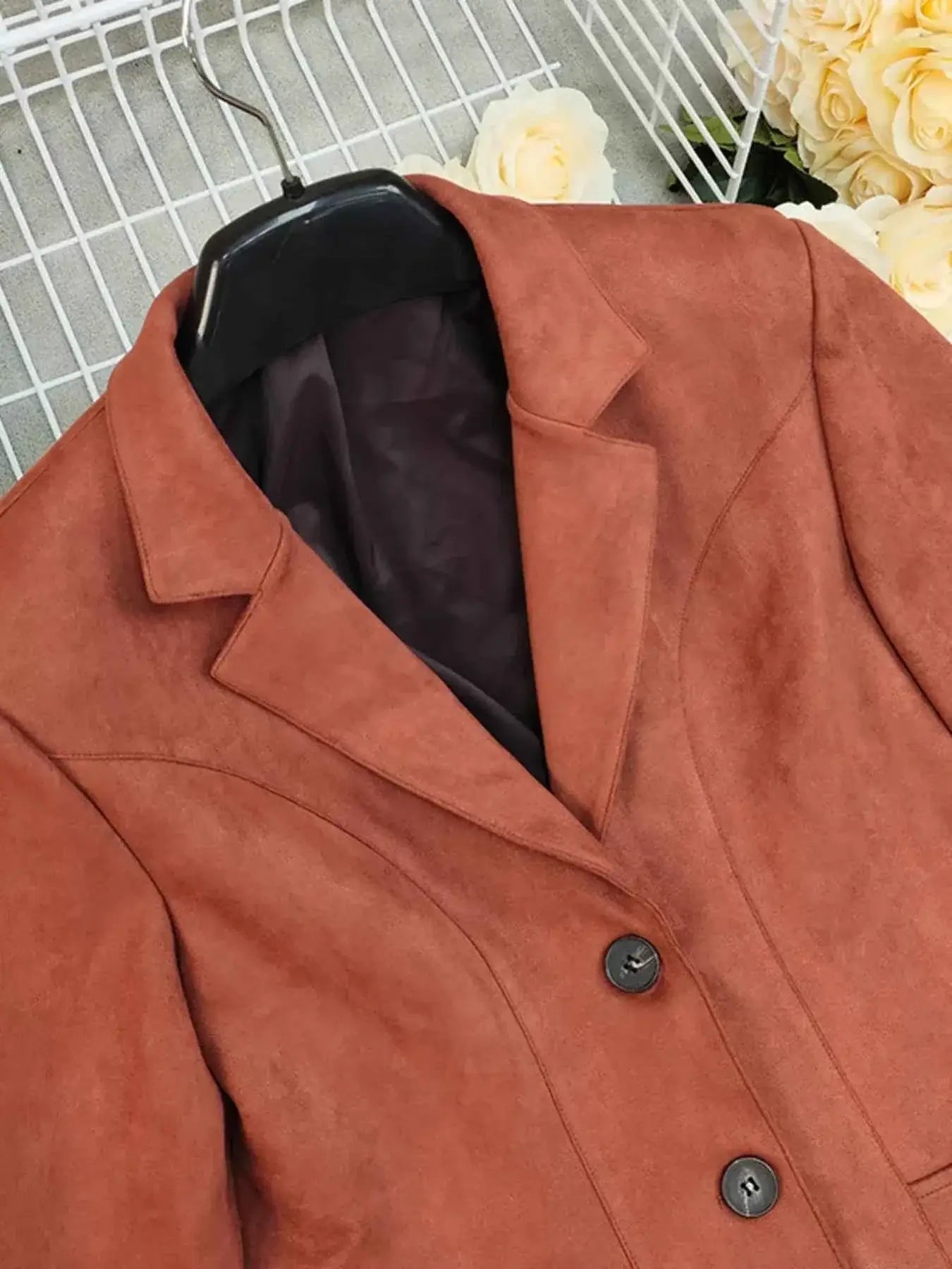 Blazer col à revers boutonné